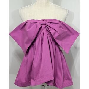 NEW Express Purple Strapless BIG BOW Party Evening Top Size XL NWT $68